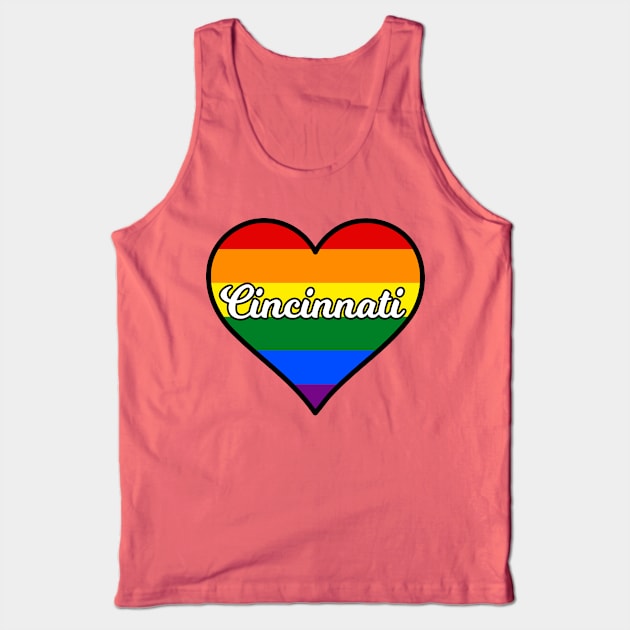 Cincinnati Ohio Gay Pride Heart Tank Top by fearcity